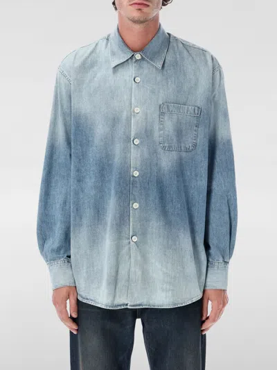 Our Legacy Long Sleeve Shirt With Chest Pocket Design In Blue