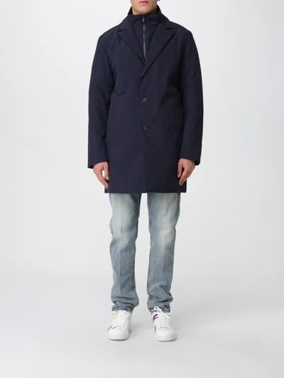 Save The Duck Coat  Men Color Blue In Blue