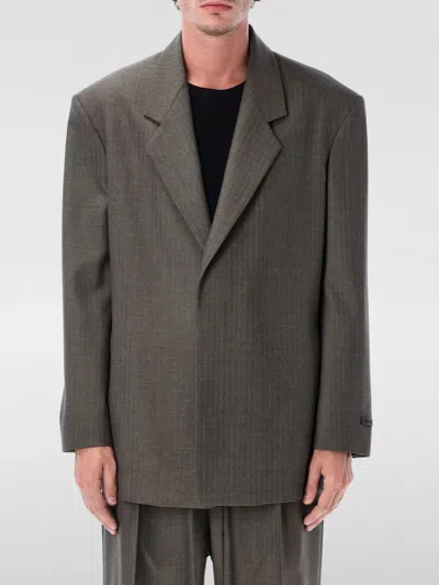 Fear Of God Grey Single-breasted Wool Blazer In Gray