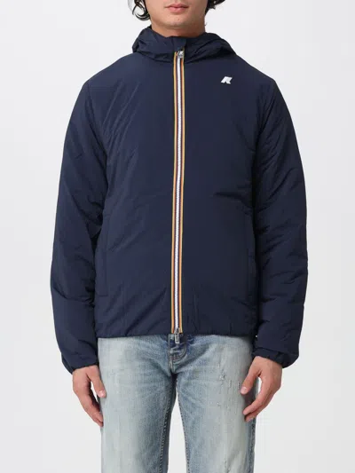 K-way Jack St Warm Double Slim-fit Giacca Reversibile. In Poliestere Elasticizzato Impermeabile. Imbottitu In Blue