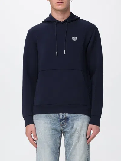 Ea7 Hooded Sweatshirt In Blue
