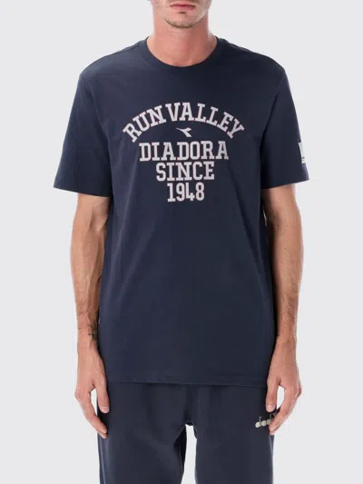 Diadora Heritage T Shirts And Polos In Blue