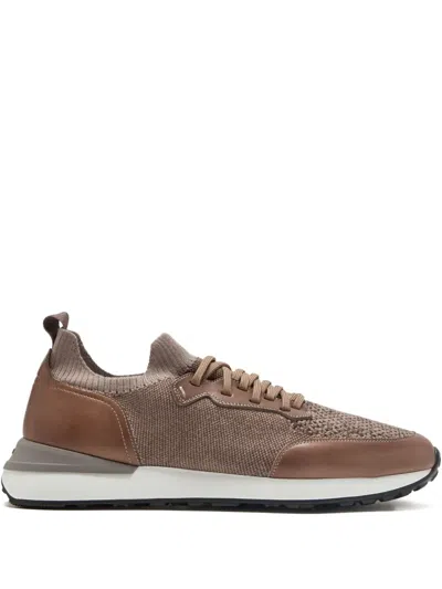 Magnanni Stratus Ii Leather Sneakers In Brown