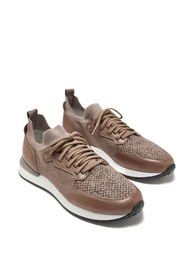 Magnanni Stratus Ii Leather Sneakers In Brown