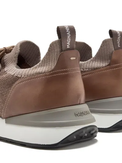Magnanni Stratus Ii Leather Sneakers In Brown