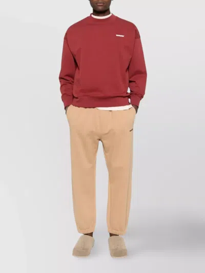 Barrow Unisex Crew Neck Long Sleeve Sweatshirt In Red