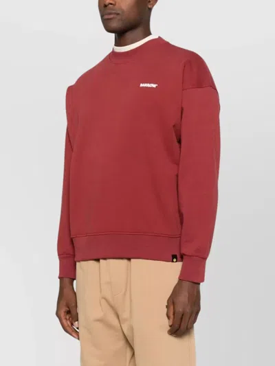 Barrow Unisex Crew Neck Long Sleeve Sweatshirt In Red