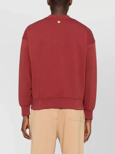 Barrow Unisex Crew Neck Long Sleeve Sweatshirt In Red