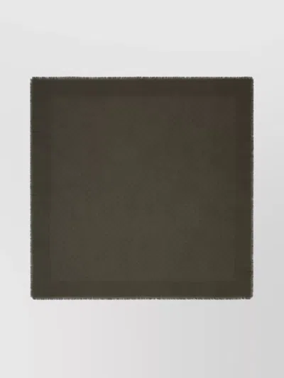 Gucci Luxurious Scarf Featuring Fringed Edges In Green