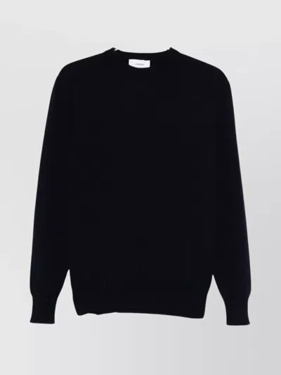 Lardini Cashmere Crew Neck Knit Pullover In Black