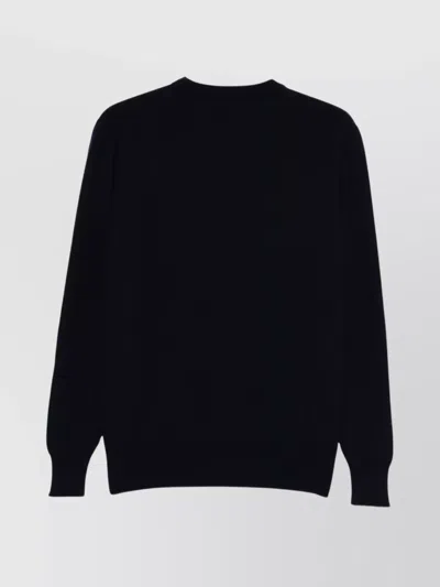 Lardini Cashmere Crew Neck Knit Pullover In Black