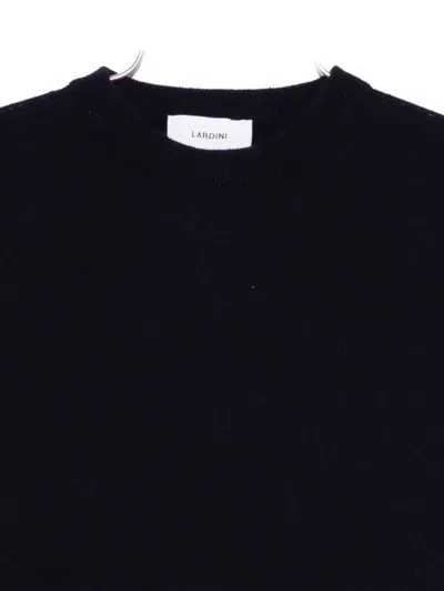 Lardini Cashmere Crew Neck Knit Pullover In Black