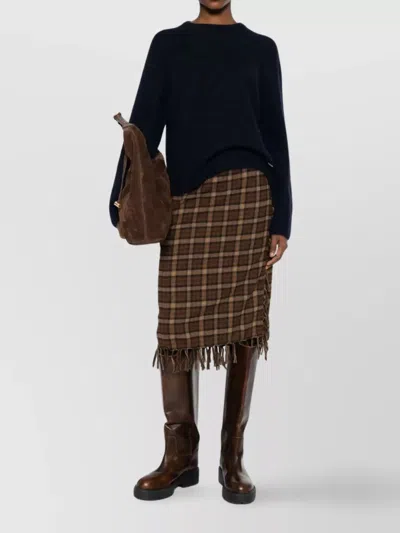 Woolrich Alpaca Blend Crew Neck Long Sleeve Sweater In Black