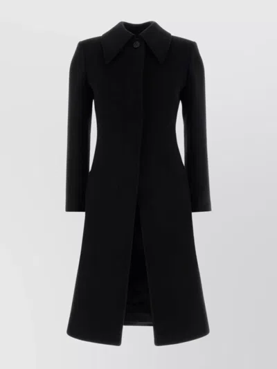 Alexander Mcqueen Wool And Cashmere Coat Coats And Trench Coats Black In Black
