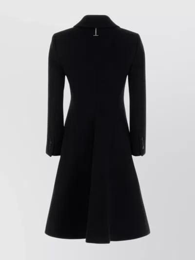 Alexander Mcqueen Wool And Cashmere Coat Coats And Trench Coats Black In Black