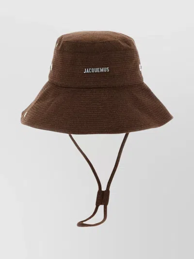 Jacquemus Le Bob De-nmes Bucket Hat In Brown