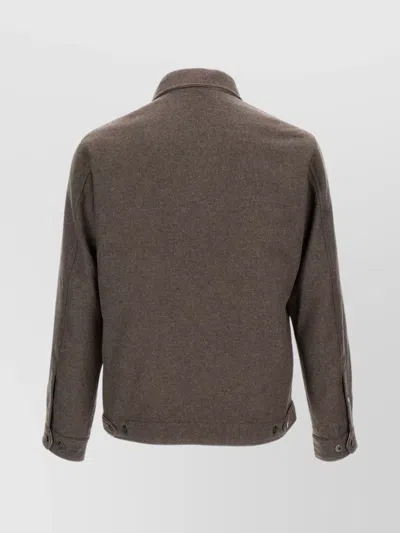 Woolrich Adjustable Waist Overshirt Pockets In Burgundy