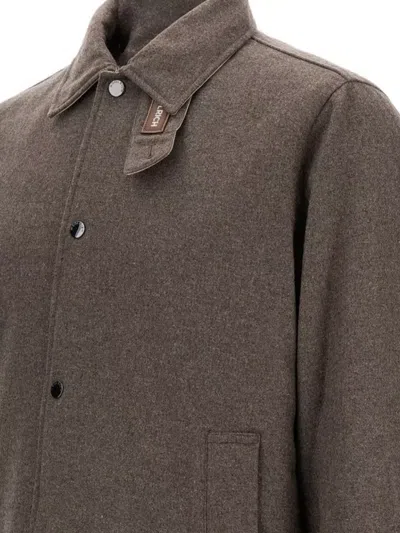 Woolrich Adjustable Waist Overshirt Pockets In Burgundy