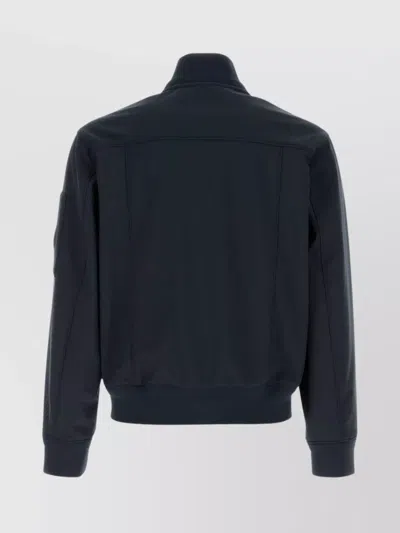 C.p. Company Men Navy Blue Stretch Polyester Jacket In Black