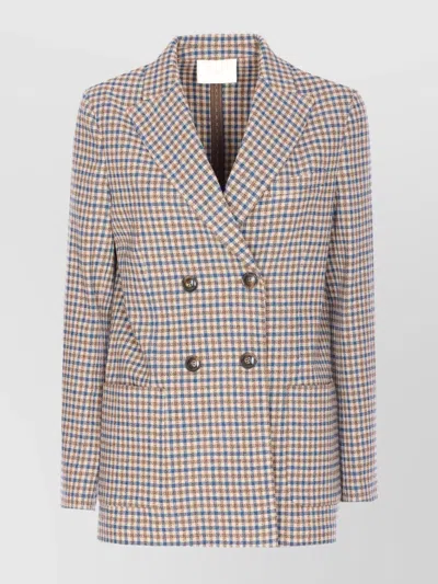 Circolo 1901 V-neck Jacket With Long Sleeves And Pockets In Multi