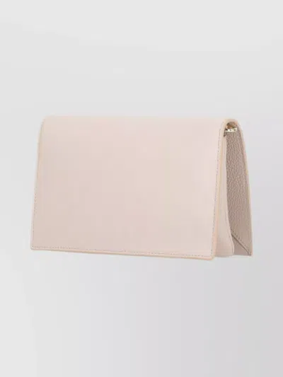 Coccinelle Chain Strap Pebbled Leather Shoulder Bag In Pink