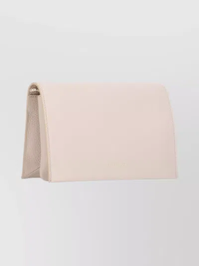 Coccinelle Chain Strap Pebbled Leather Shoulder Bag In Pink