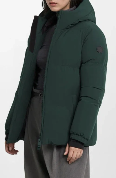 Noize Stacy Water Resistant Hooded Puffer Jacket In Green