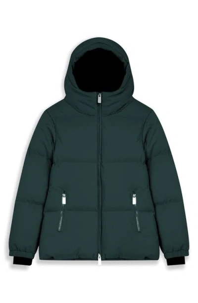 Noize Stacy Water Resistant Hooded Puffer Jacket In Green