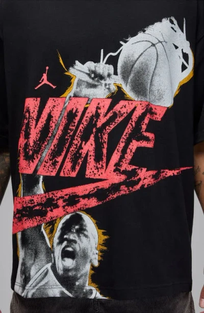 Jordan Mj Reissue Oversize Graphic T-shirt In Black