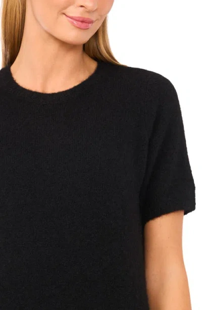 Halogenr Halogen(r) Short Sleeve Crewneck Sweater In Black