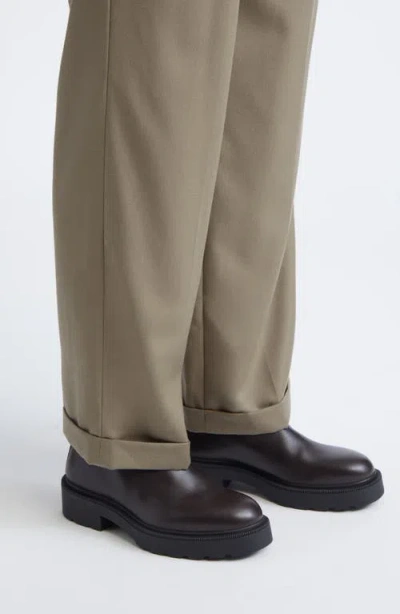 The Row Nobilis Leather Ankle Boots In Black