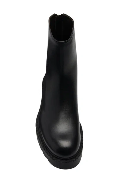 The Row Nobilis Leather Ankle Boots In Black