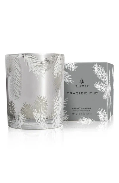 Thymes Frasier Fir Statement Poured Candle In Silver