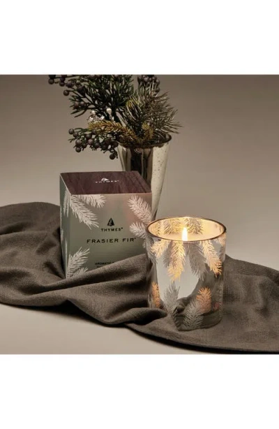 Thymes Frasier Fir Statement Poured Candle In Silver