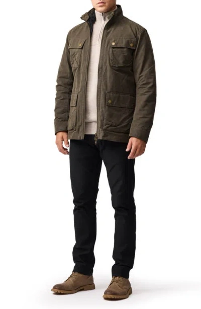 Rodd & Gunn Quail Rise Merino Wool Quarter Zip Sweater In Neutral