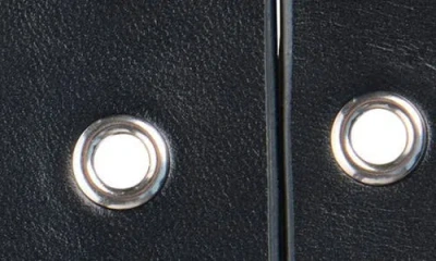 Isabel Marant Split Grommet Leather Belt In Black