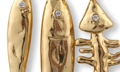 Eliou Éliou Sardine Brooch In Gold