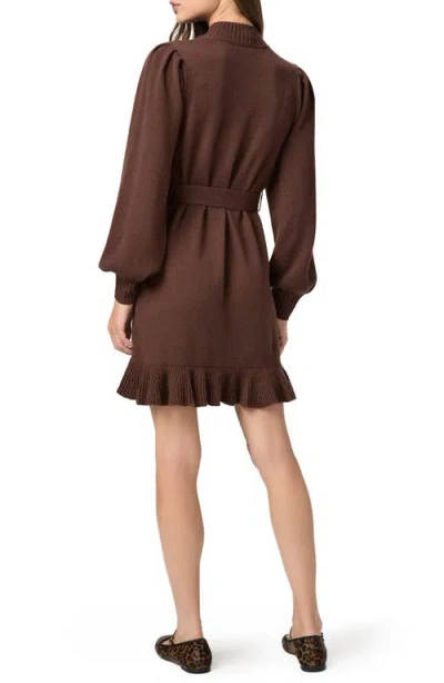Paige Julita Long Sleeve Wool Blend Sweater Dress In Brown