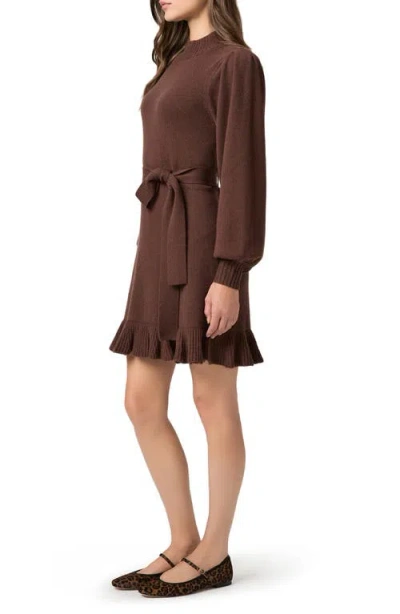 Paige Julita Long Sleeve Wool Blend Sweater Dress In Brown