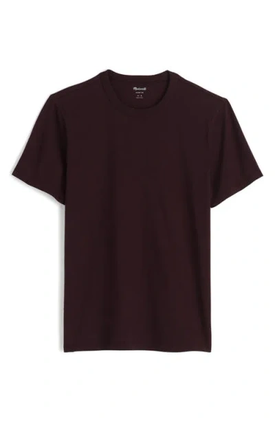 Madewell Garment-dyed Allday Crewneck Tee In Dark Carob