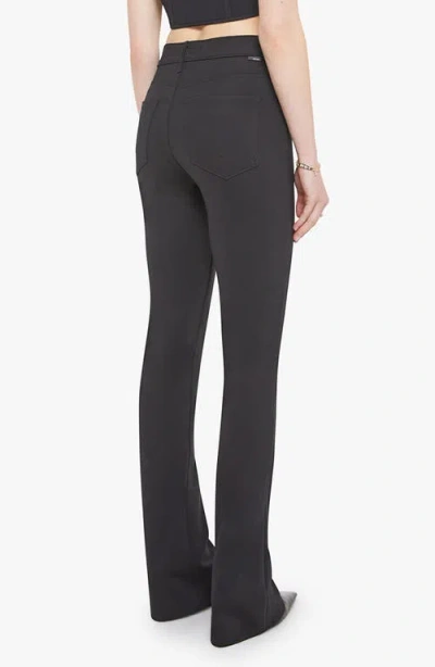 Mother Black Jeans With High Waist And Logo Embroidery On The Rear In Denim Woman In Black