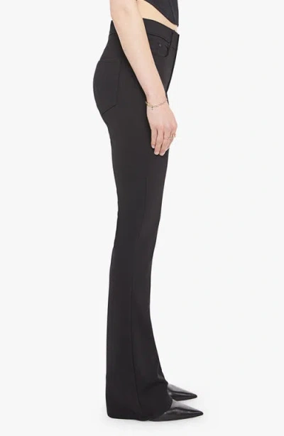 Mother Black Jeans With High Waist And Logo Embroidery On The Rear In Denim Woman In Black