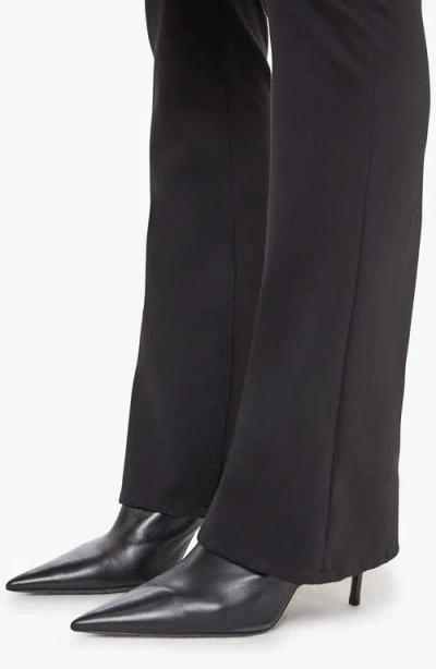 Mother Black Jeans With High Waist And Logo Embroidery On The Rear In Denim Woman In Black