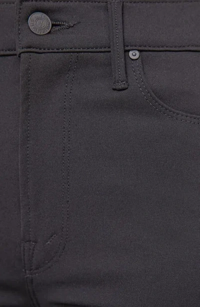 Mother Black Jeans With High Waist And Logo Embroidery On The Rear In Denim Woman In Black