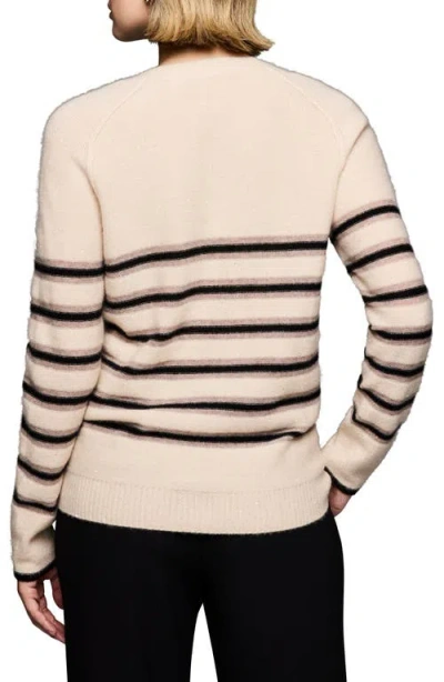 Nic + Zoe Nic+zoe Sparkle Stripe V-neck Sweater In Multi