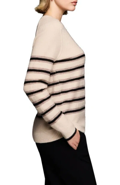 Nic + Zoe Nic+zoe Sparkle Stripe V-neck Sweater In Multi