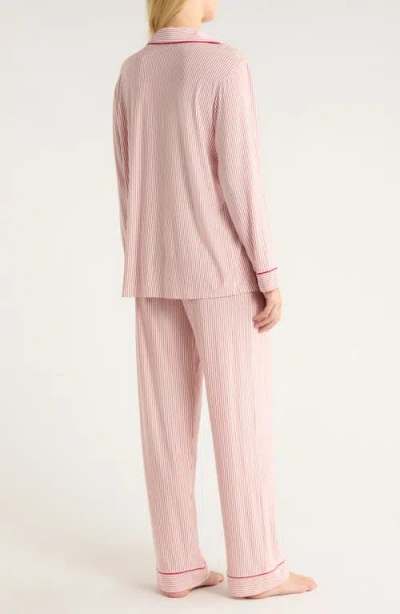 Eberjey Gisele Printed Long Pajamas In Pink