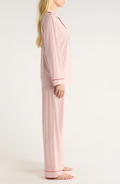 Eberjey Gisele Printed Long Pajamas In Pink