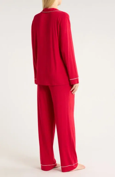 Eberjey Gisele Tencel Modal Long Pj Set In Red