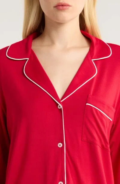 Eberjey Gisele Tencel Modal Long Pj Set In Red